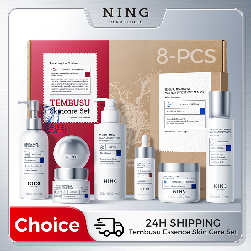Korean Skincare Routine - Tembusu Essence Skin Care Set –8-Step