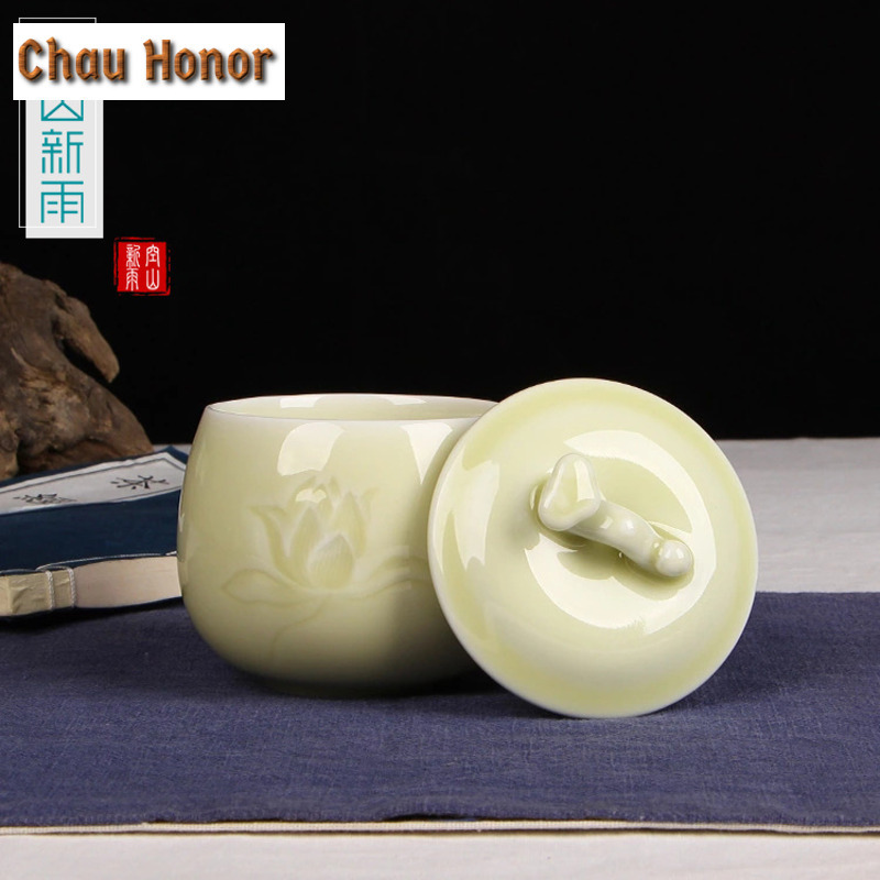 350ml Longquan Celadon Lotus C - Celadon Ceramic Cup ulasan dan harga