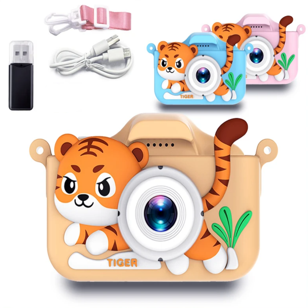 Kids Mini Camera Cartoon Tiger - Korean Girl Lifestyle ulasan dan harga