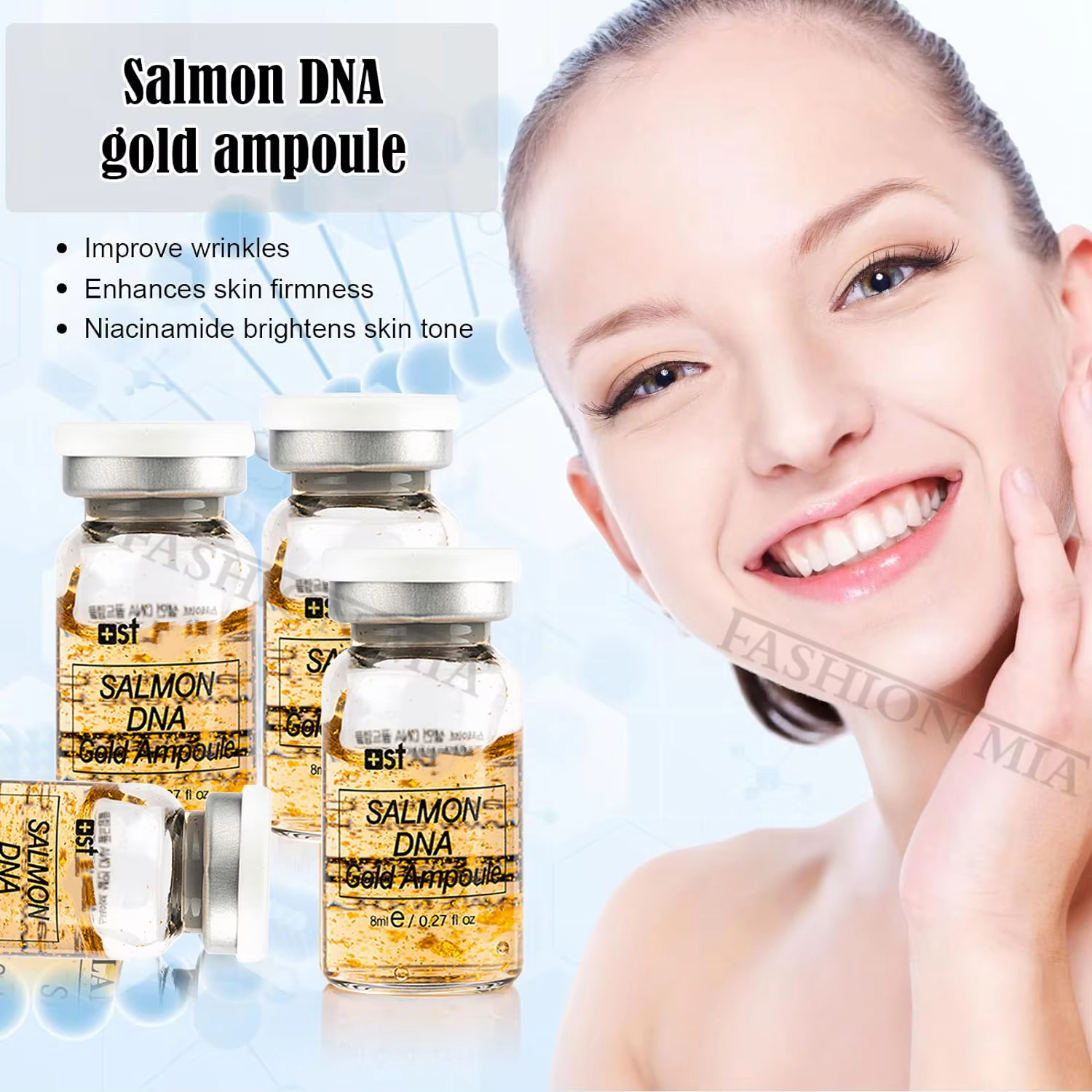 Korea 8ml Salmon DNA Glow Ampo - Korean Skincare Routine ulasan dan harga