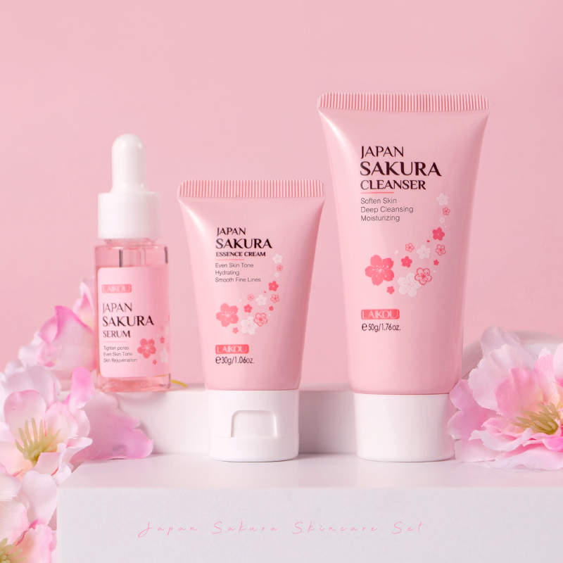 LAIKOU Japan Sakura Skincare S - Korean Skincare Routine ulasan dan harga