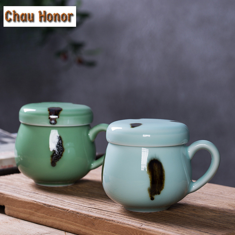 330ml Longquan Celadon Filter  - Celadon Ceramic Cup ulasan dan harga