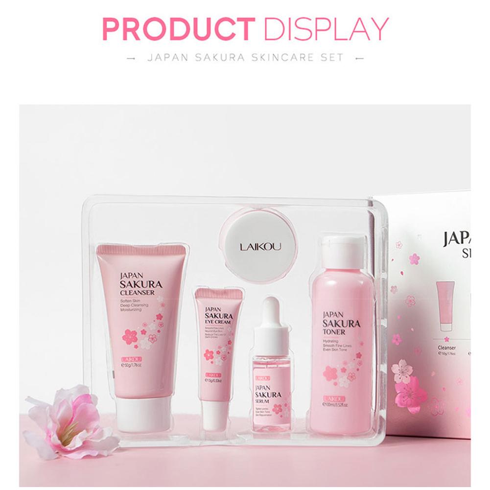 5/3pcs/Set Sakura Skin Care Se - Korean Skincare Routine ulasan dan harga