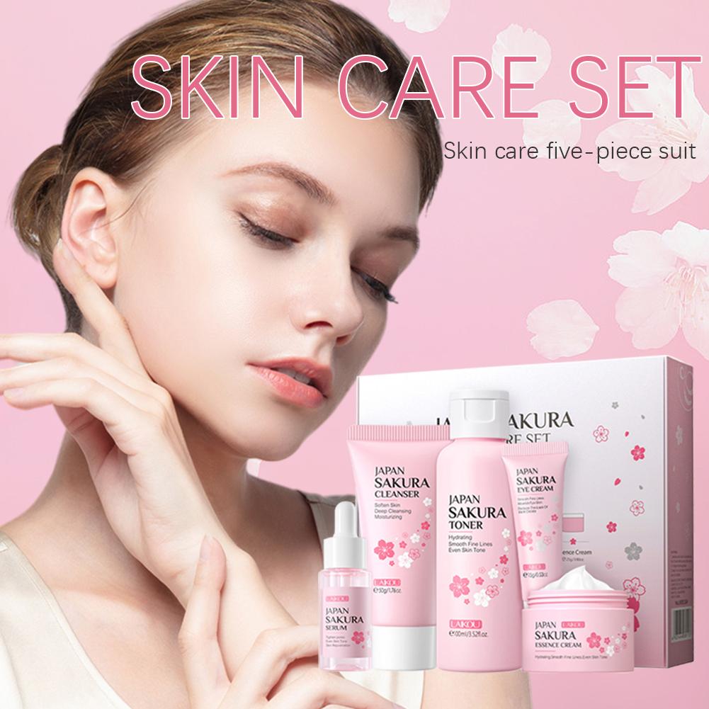 5/3pcs/Set Sakura Skin Care Se - Korean Skincare Routine ulasan dan harga